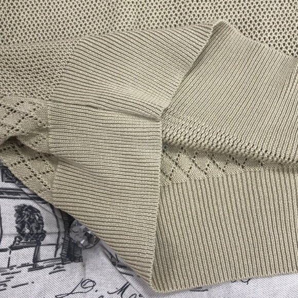 M Magaschoni Elbow Length Dolman Sleeve Pointelle - Picture 8 of 8